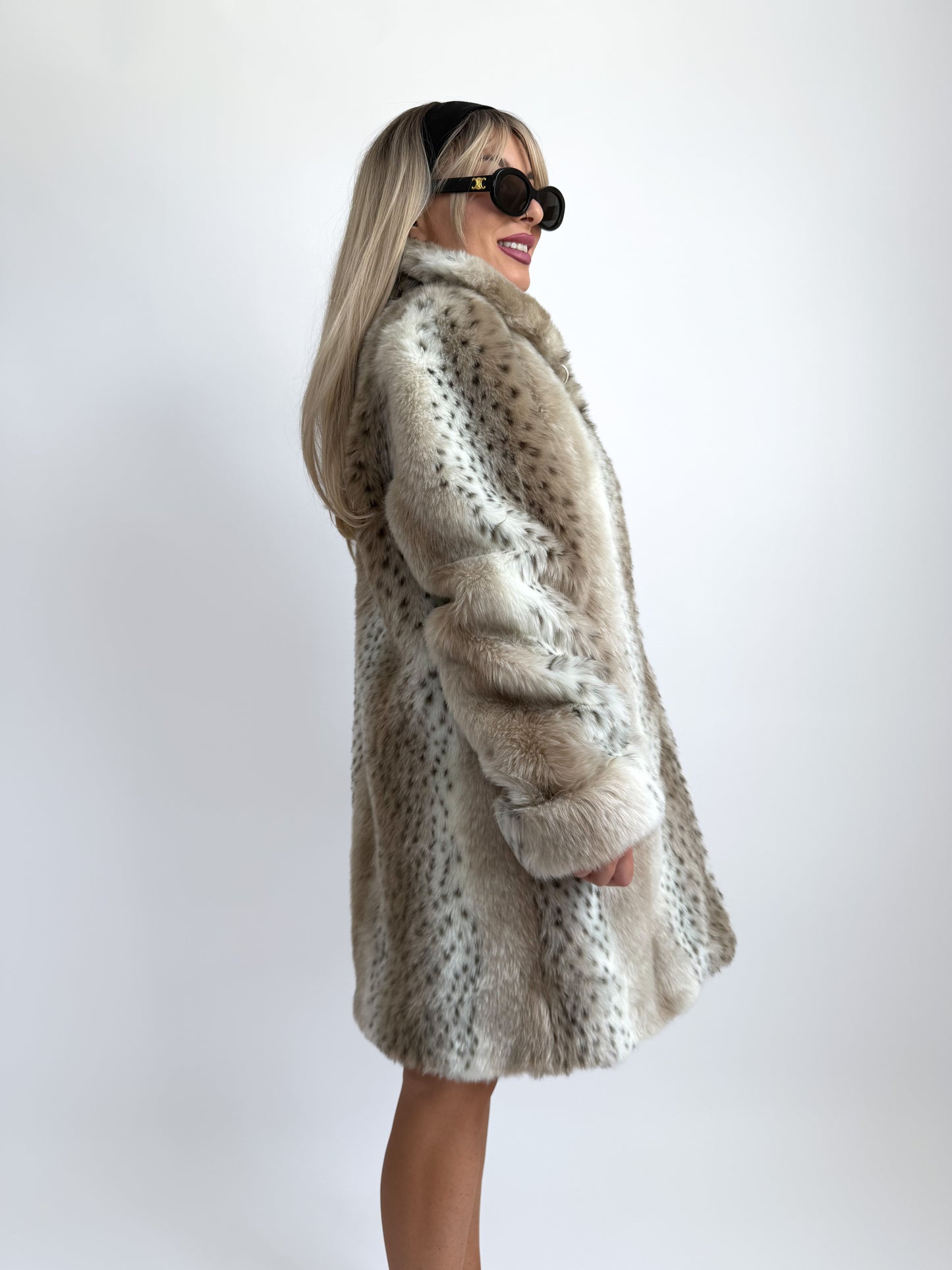 Vintage Faux Fur Leopard Print Coat – Mob Wife Style Winter Coat XS-S