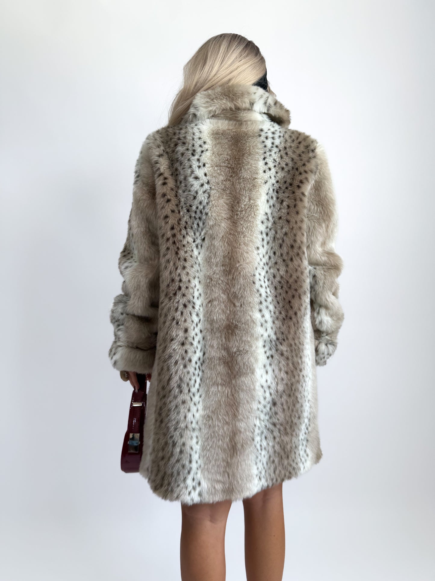 Vintage Faux Fur Leopard Print Coat – Mob Wife Style Winter Coat XS-S