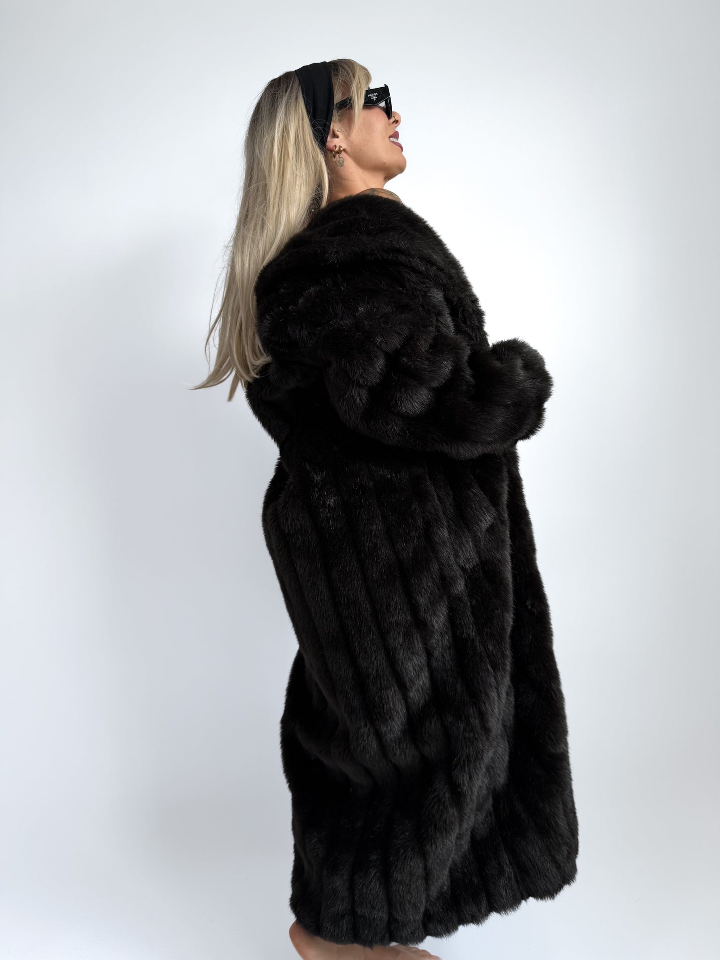 Vintage Faux Fur Full Length Winter Coat - M