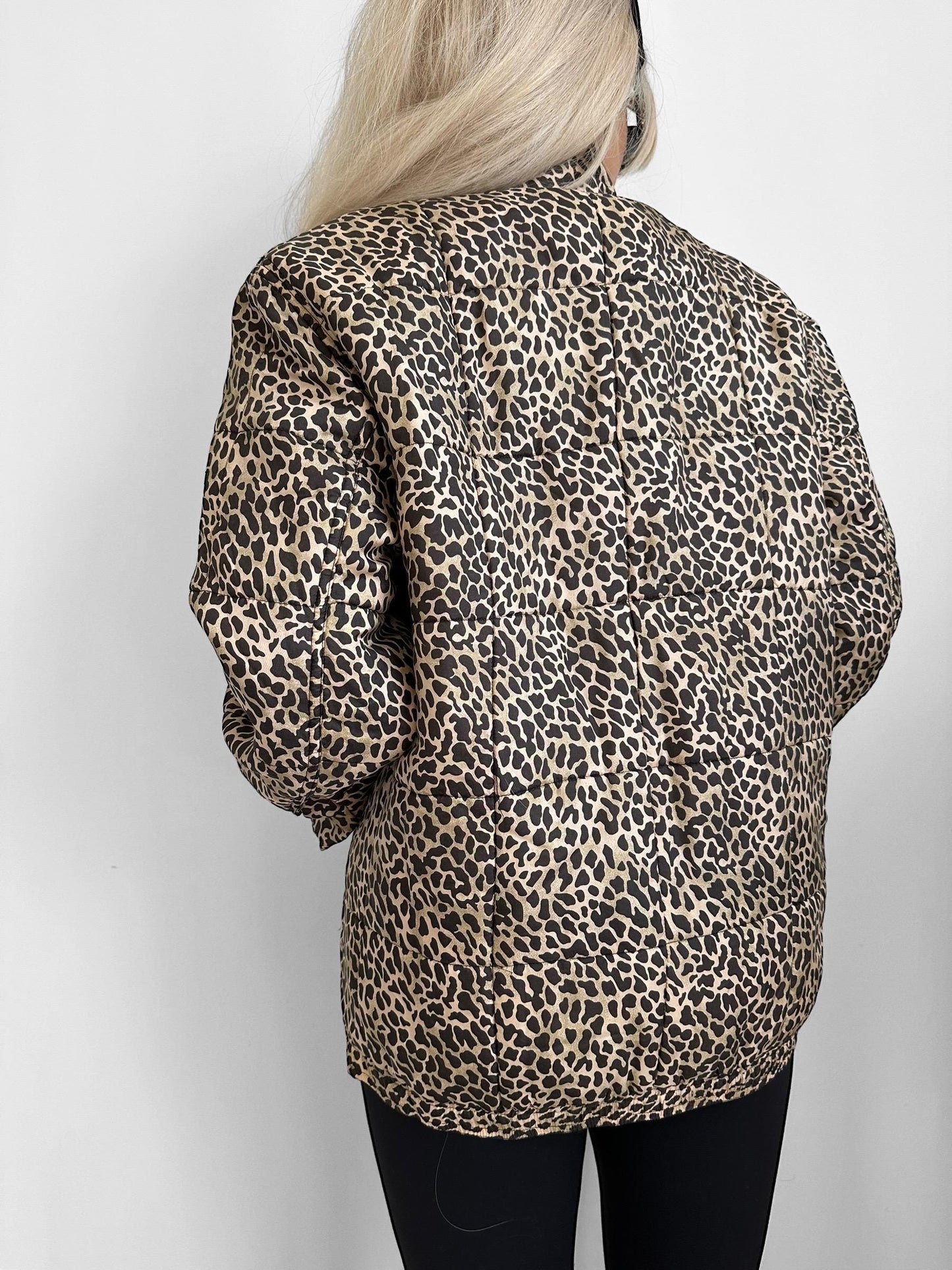 Vintage Silk Leopard Print Bomber Jacket – Lightweight Windbreaker