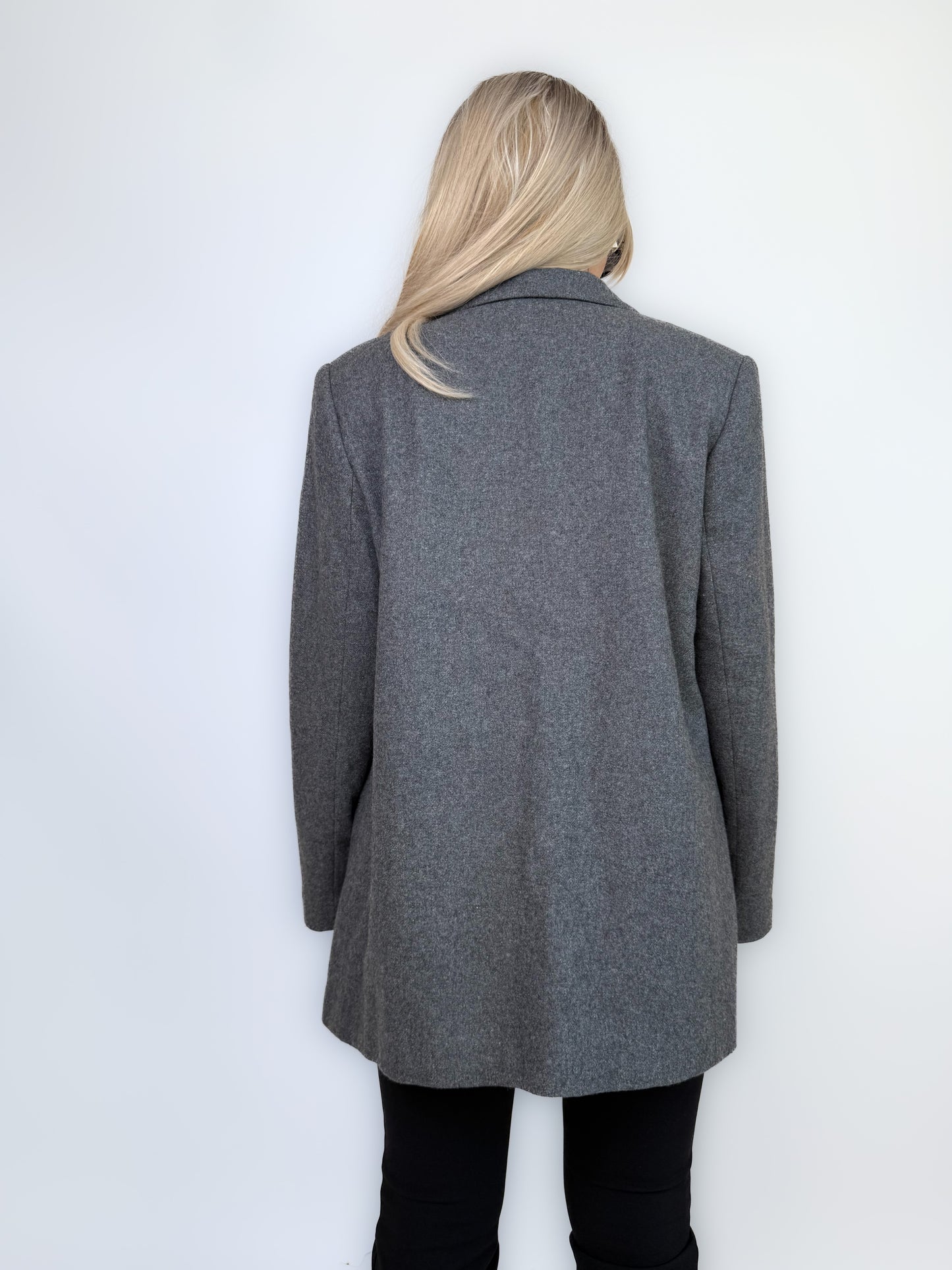 Vintage Classic Relaxed Gray Wool Blend Blazer size L