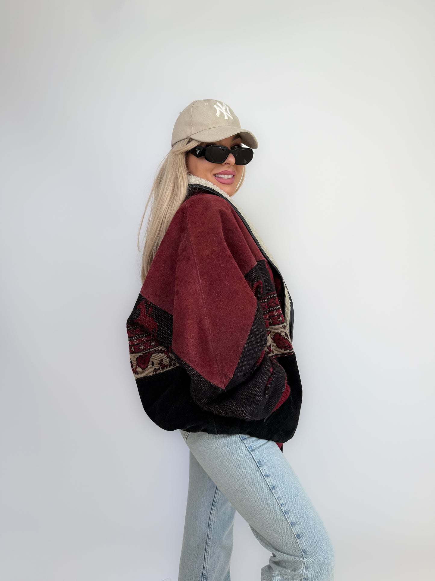 Vintage Black & Red Navajo Aztec Southwestern Jacket – Mens Western Boho  Streetwear Bomber L-XL